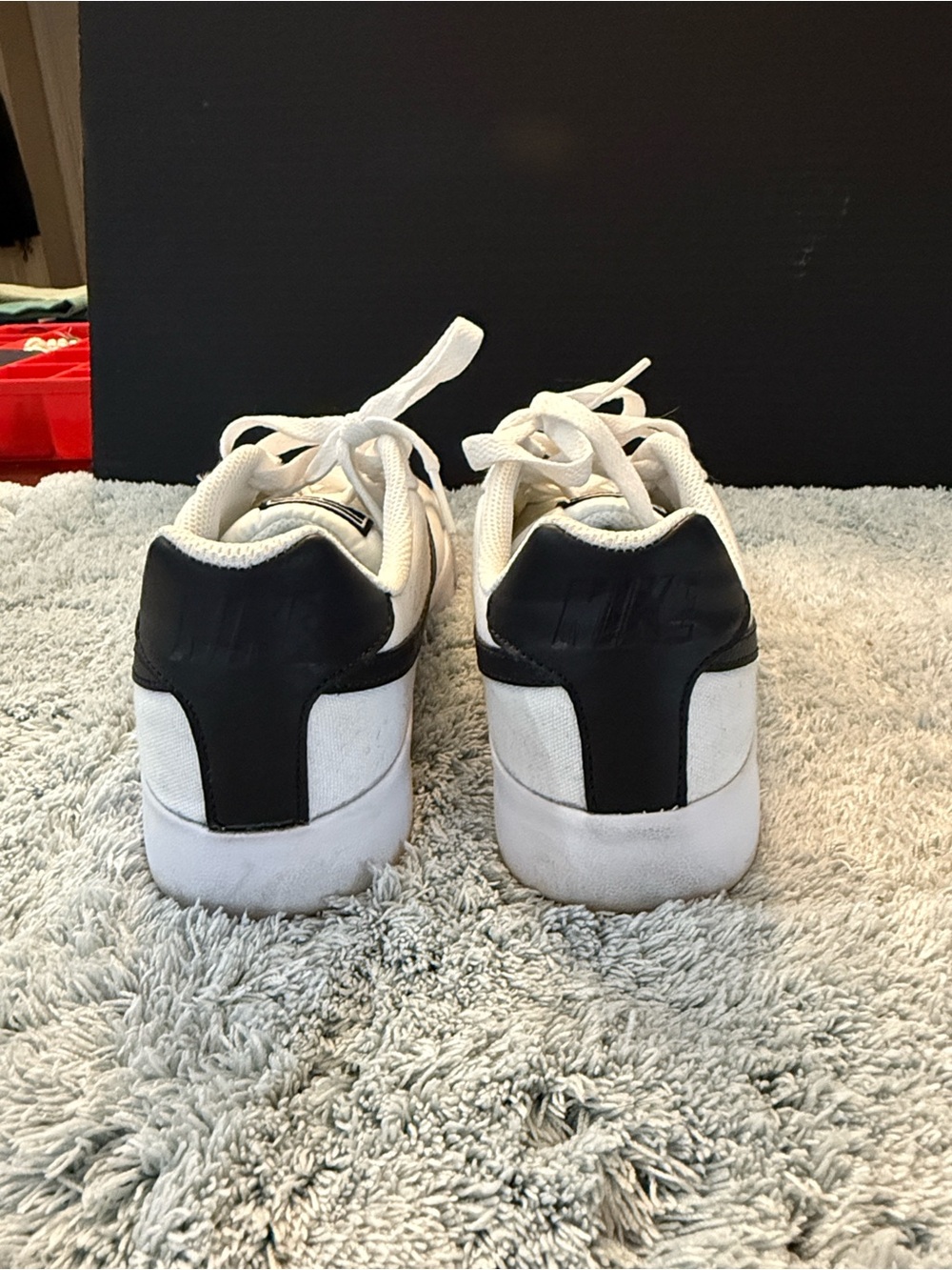 Women’s Nike Court Royale AC White Canvas Sneakers with Black Detailing - Picture 5 of 7